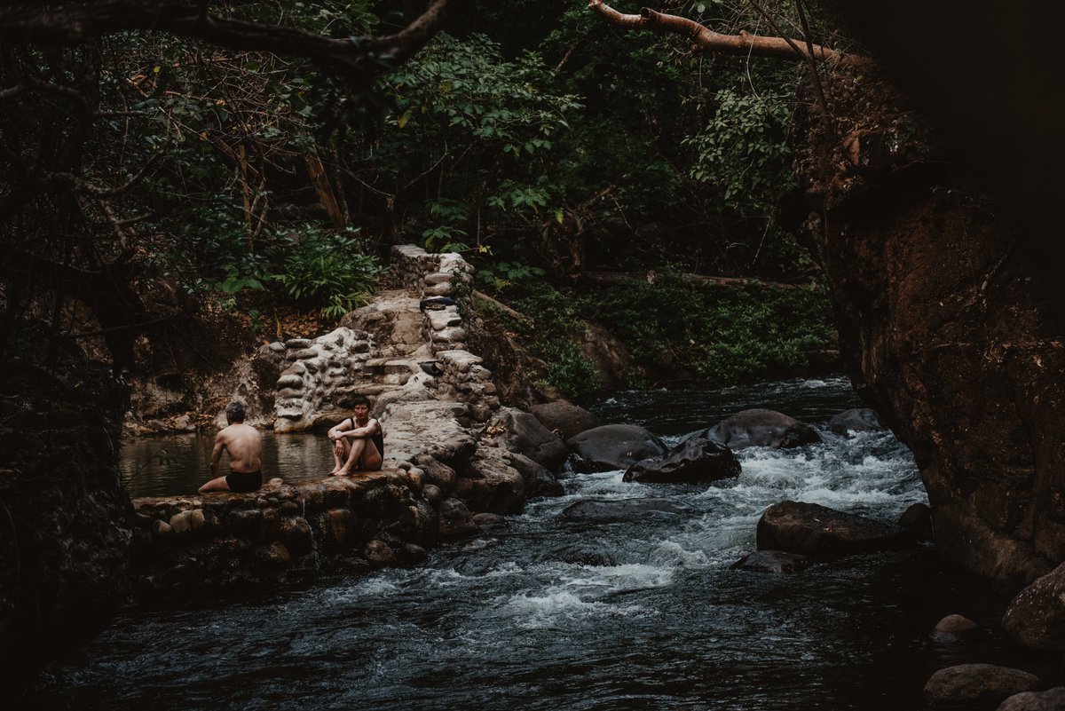 #beautiful and #relaxing, the #volcanic #hotsprings at #HaciendaGuachipelin bubble up on the Rio Negro, #naturally heated by the #RincondelaVieja Volcano — the largest and most active volcano in #Guanacaste, #costa Rica.