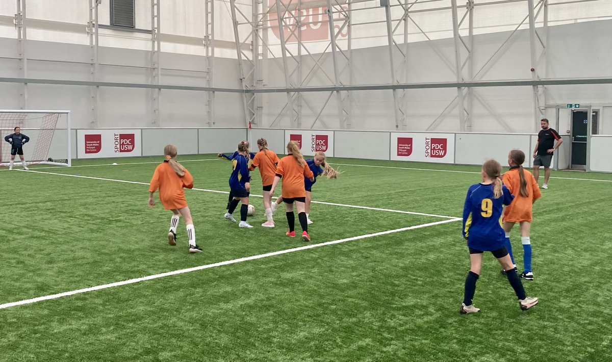 CRTWales's tweet photo. Game On Girls Football Festival - for our primary schools from former mining communities. Congrats @MaesycoedPri @YGG_Abercynon and all teams. Fab day, standard excellent, impeccable manners. Great way to start any football journey. @CoalfieldsRegen @USWSport @FAWGrassroots https://t.co/8spwC4bdWe