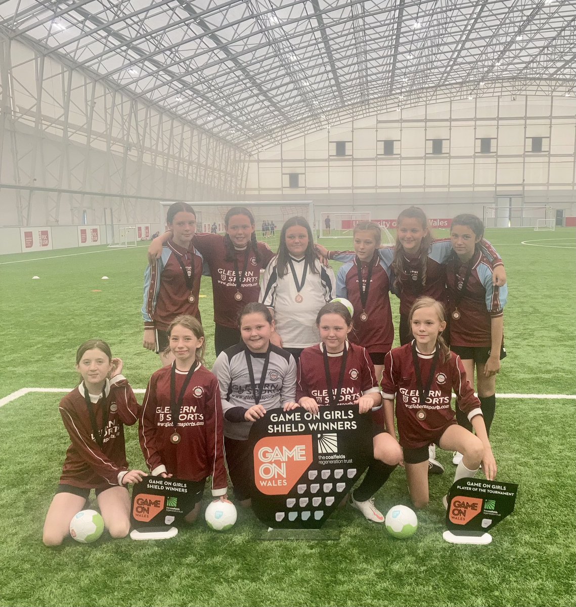 CRTWales's tweet photo. Game On Girls Football Festival - for our primary schools from former mining communities. Congrats @MaesycoedPri @YGG_Abercynon and all teams. Fab day, standard excellent, impeccable manners. Great way to start any football journey. @CoalfieldsRegen @USWSport @FAWGrassroots https://t.co/8spwC4bdWe