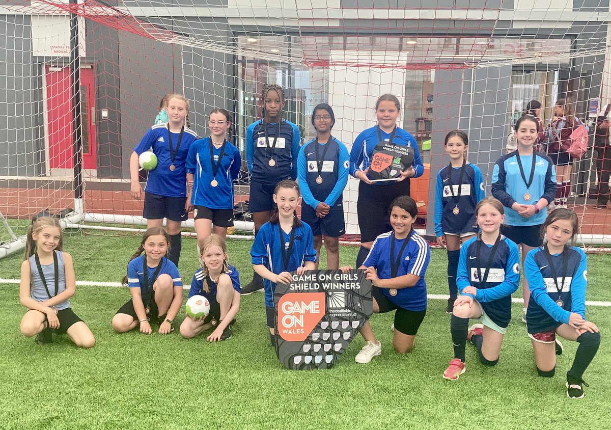 CRTWales's tweet photo. Game On Girls Football Festival - for our primary schools from former mining communities. Congrats @MaesycoedPri @YGG_Abercynon and all teams. Fab day, standard excellent, impeccable manners. Great way to start any football journey. @CoalfieldsRegen @USWSport @FAWGrassroots https://t.co/8spwC4bdWe