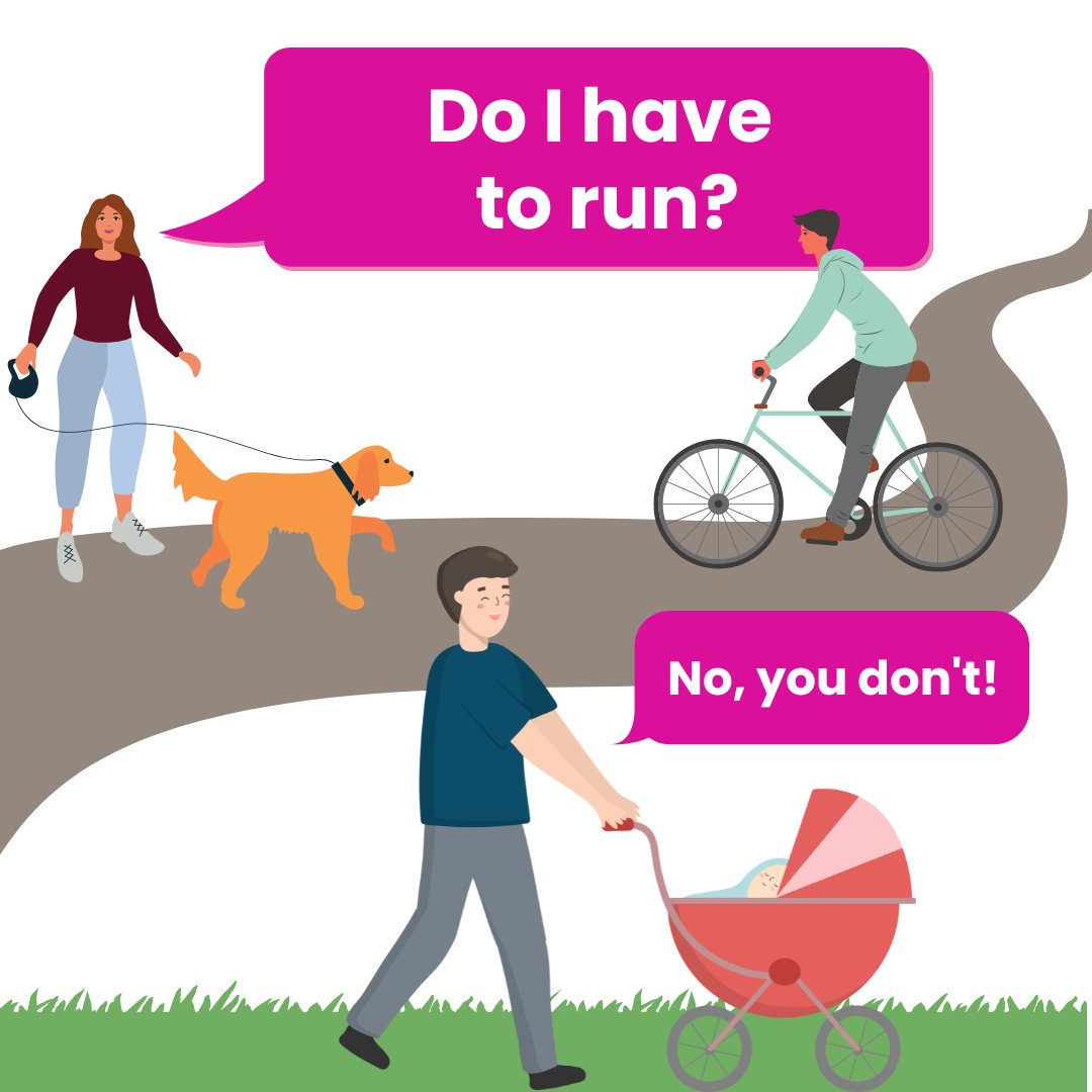 Did you know that you don’t have to run in the #CIBCRunForTheCure? The event is open to people of all abilities – if running or walking isn’t for you, you can walk your dog, go for a bike ride, or do yoga on the event day in your community instead.