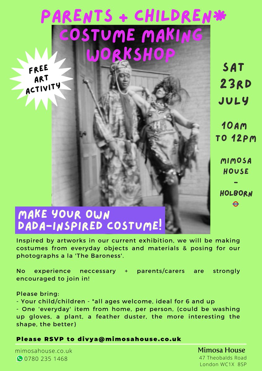 Mimosa House (@mimosahouse) on Twitter photo Are you local to Holborn + looking for free activities for you & your children? We have a few places on our upcoming family costume workshop on Sat 23rd July, please get in touch if you're interested to take part! <a href="/britishmuseum/">British Museum</a> @octoberlondon @coramsyouth @conwayhall @hcanews Are you local to Holborn + looking for free activities for you & your children? We have a few places on our upcoming family costume workshop on Sat 23rd July, please get in touch if you're interested to take part! <a href="/britishmuseum/">British Museum</a> @octoberlondon @coramsyouth @conwayhall @hcanews