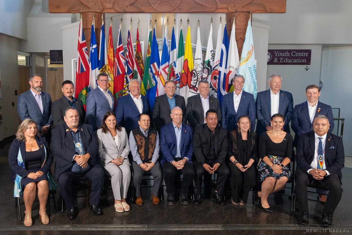NWAC_CA's tweet photo. “There is a commitment to inclusion, and a commitment to continuing to achieve measurable outcomes for Indigenous women and families across this country.”
NWAC PTMA President Lisa Weber, at a press conference following a meeting of #premiersconference #ptma https://t.co/8e3B9nZntT