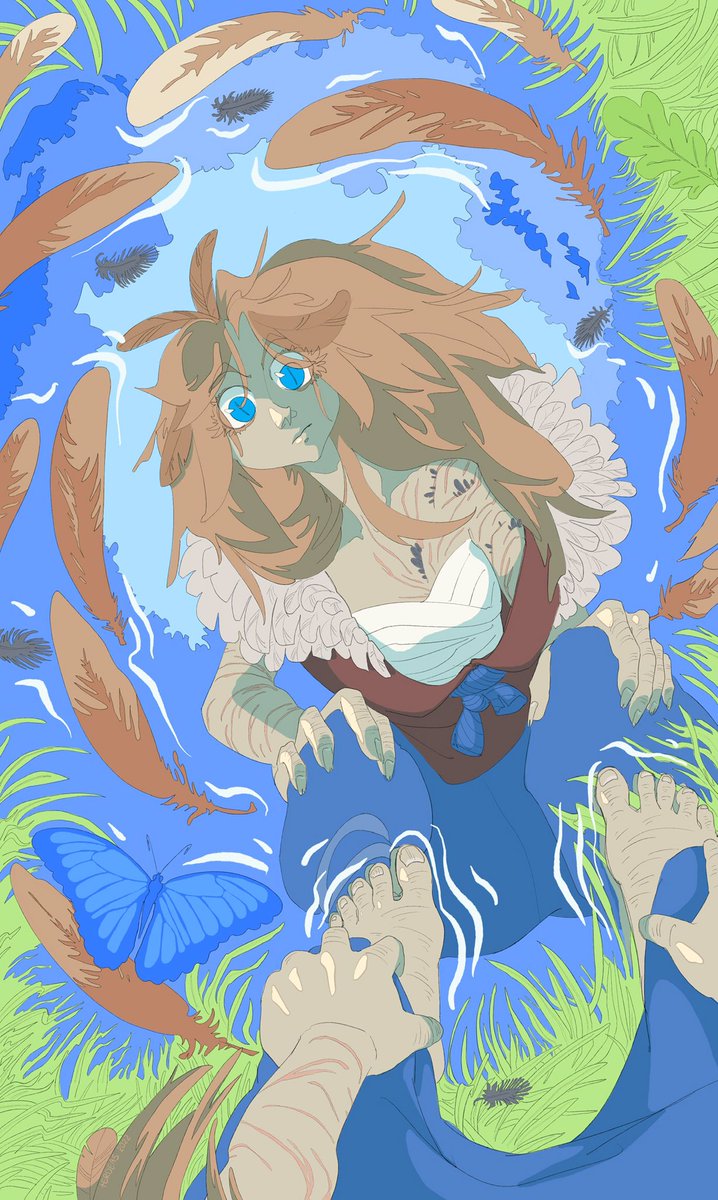 Terdeas1's tweet photo. [OC] One of my most favorite latest pieces🦋🌿  Underworldy pound 🪶 #art #sketch #originalcharacter https://t.co/3ItpU0UeUV