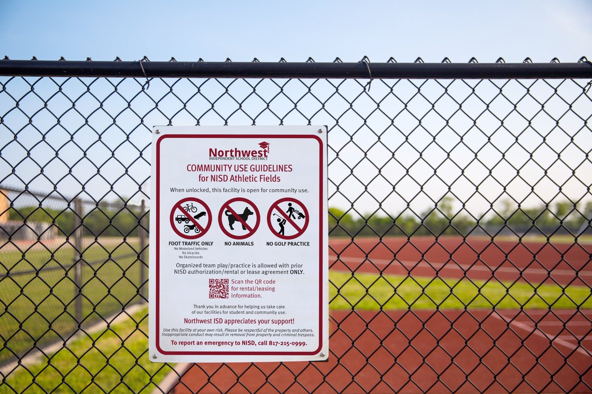 It's been a year since Northwest ISD middle school athletic fields opened for public use. To keep them open, we are asking for your help! 👟
We encourage community members to report acts of vandalism to our online Campus Crime Stoppers program: bit.ly/3O4kbc2