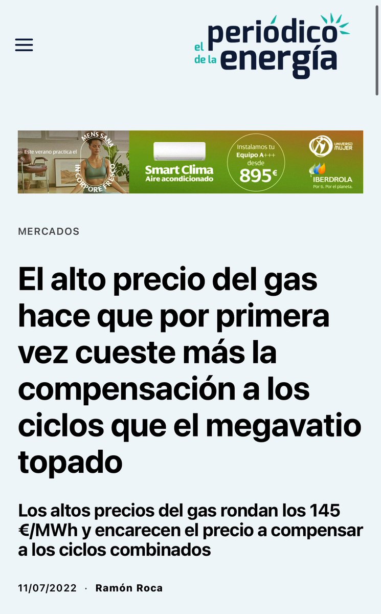 Hoy <a href="/sanchezcastejon/">Pedro Sánchez</a> alardeando de su suicida “excepción ibérica”, cuando por 1ª vez ya nos cuesta MÁS la compensación a las gasistas, que el precio del gas limitado.

Una crisis energética histórica conducida por unos políticos ignorantes. Echémosles. 

#DebateEstadoDeLaNación