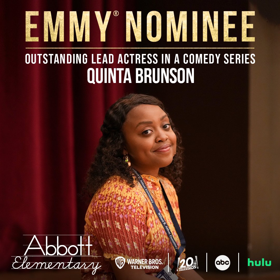 Congratulations to <a href="/quintabrunson/">Israellee 🇮🇱</a> on her #Emmy Nomination for Outstanding Lead Actress in a Comedy Series! 👏 #AbbottElementary #EmmyNoms