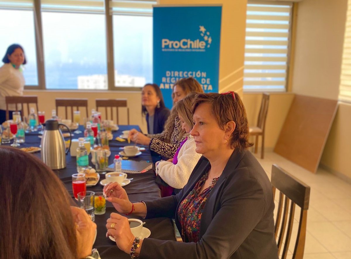 Las beneficiarias del Coaching minero se reunieron con la @SeremiEcono2, la DR de <a href="/ProChile/">ProChile</a> #Antofagasta y la Directora del Centro del Emprendimiento y de la Pyme de la <a href="/facea_ucn/">Facultad Economía y Administración FACEA UCN</a> para fortalecer una alianza colaborativa y potenciar las pymes regionales lideradas por mujeres 👷‍♀️💪