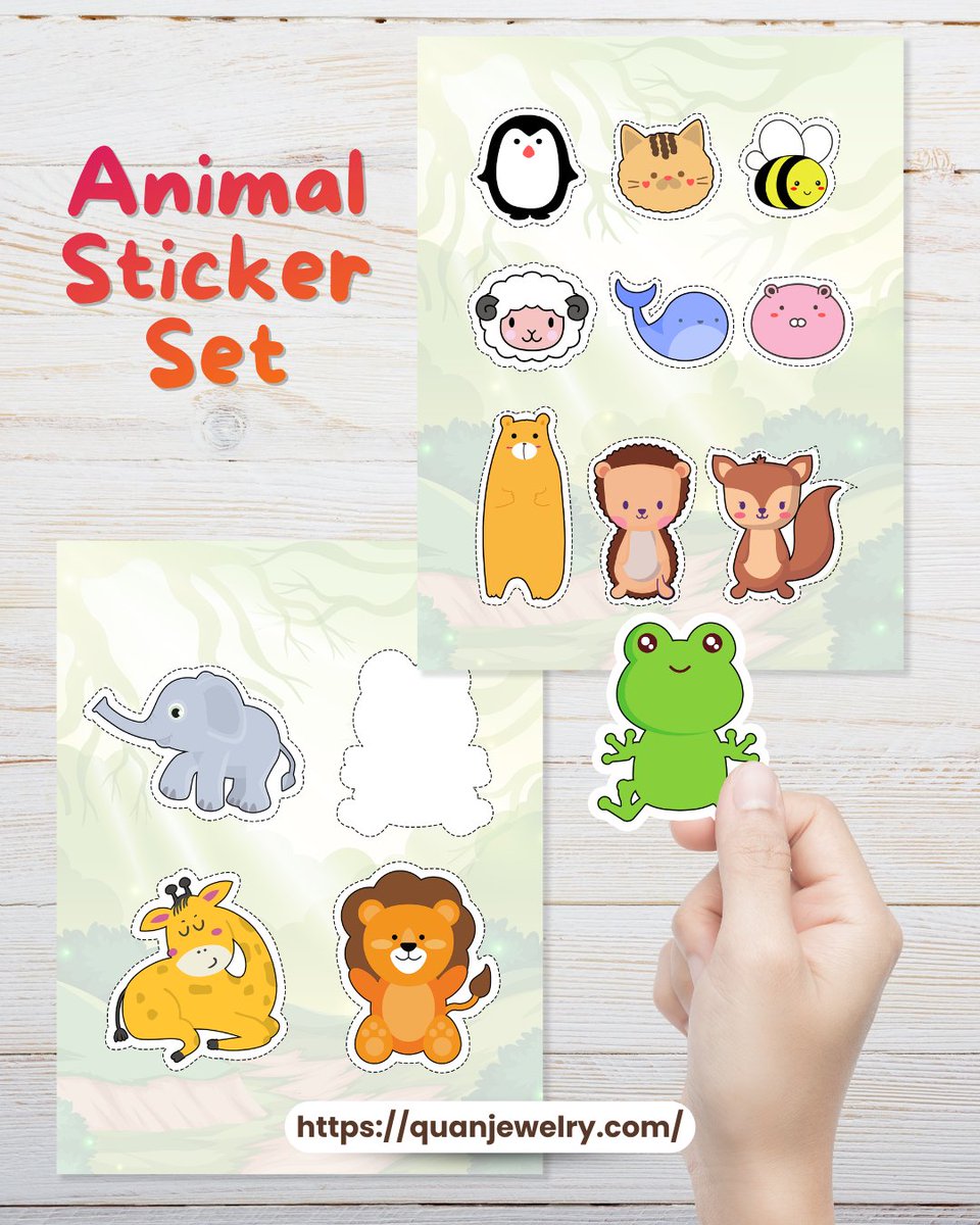 Who would not love these cute animal stickers?! 😍

Get them for FREE at quanjewelry.com/products/free-…

#quanjewelry #backtoschool #schoolprintables #school #printables #freeprintables #design #designprints #print #worksheet #schoolworksheet #coloring #coloringpages #coloringsheets