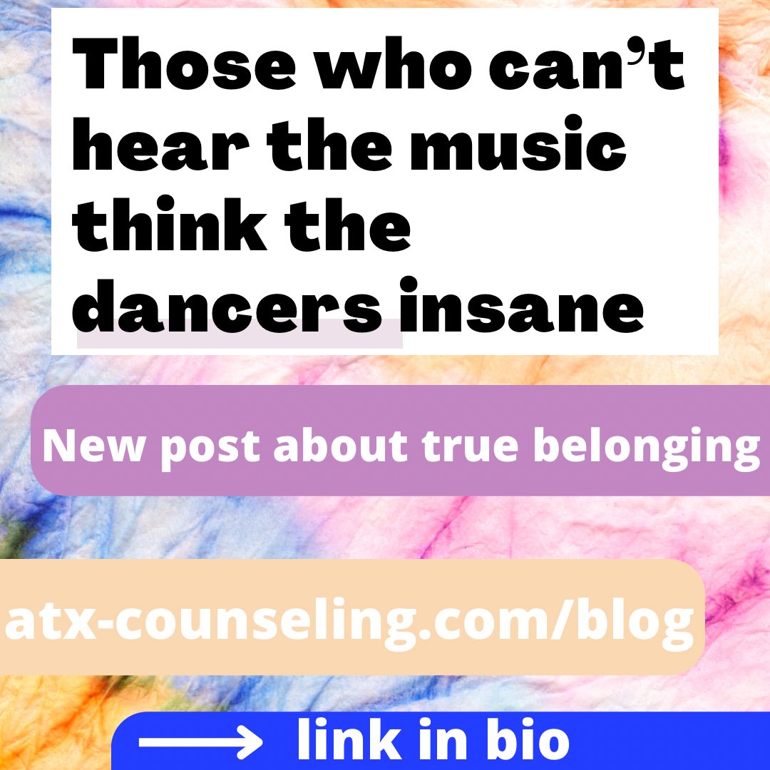 LPCKate's tweet image. Don’t fit in too much! atx-counseling.com/blog #blog #blogging #tuesdayvibe #TuesdayMotivaton #tuesdaymotivations #TuesdayFeeling #TuesdayFeeling #TuesdayBookBlog #tuesdayblog #tuesdayintentions #tuedaythoughts