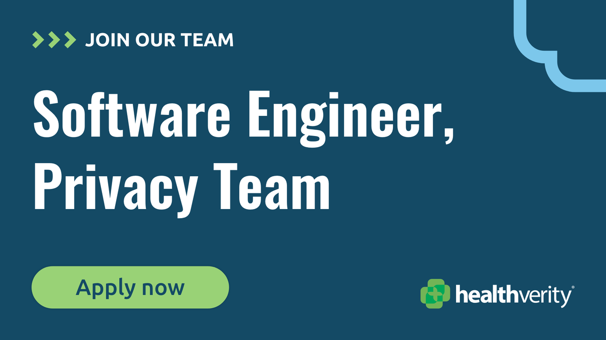 healthverity's tweet photo. Are you ready to grow your skills? Do you want to work with an agile team? Come join our Privacy team! #healthverity #careers https://t.co/j1opsNVa4I https://t.co/05WxcQBQHK