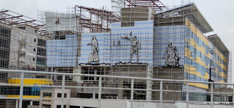 RailMinIndia's tweet photo. Walk to Victory : Design inspired by the Dandi March, the construction work on Sabarmati Passenger Hub is progressing in full swing. On completion, it will provide seamless multi-modal inter &amp; intra city connectivity. https://t.co/X49PrherQS