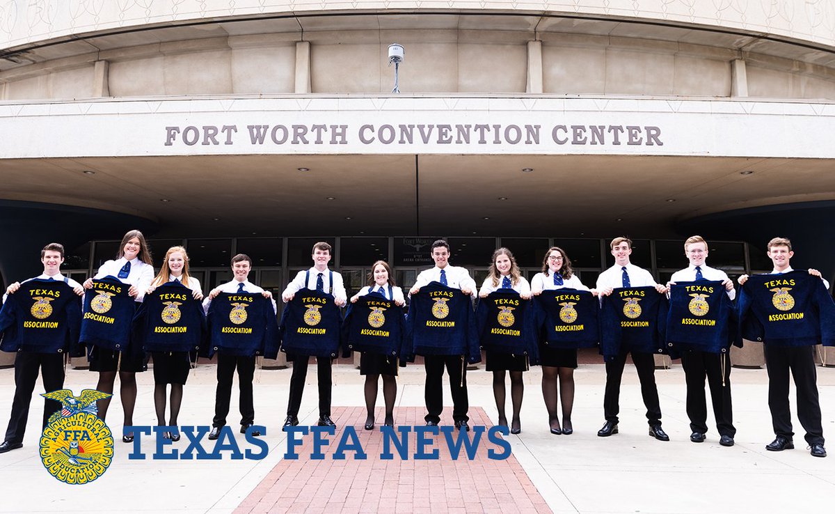 TexasFFA's tweet photo. TEXAS FFA CONVENTION NEWS | 2021-2022 Officers Welcome Members to Convention

https://t.co/k4VKFkd6GJ

#TexasFFA #AmplifyFFA #MyTexasFFA https://t.co/ahI9jz2sUD
