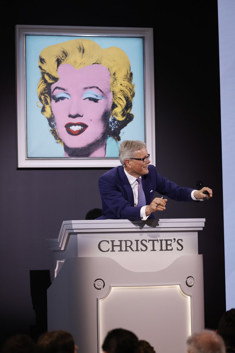 Christie's announces £3.3 B/$4.1B in global sales for H1 of 2022, our best performance since 2015. Totals are +34% in GBP/+18% in USD higher than H1 2021, including the most expensive 20th Century artwork ever sold at auction: Andy Warhol's 'Shot Sage Blue Marilyn.' (1/3)