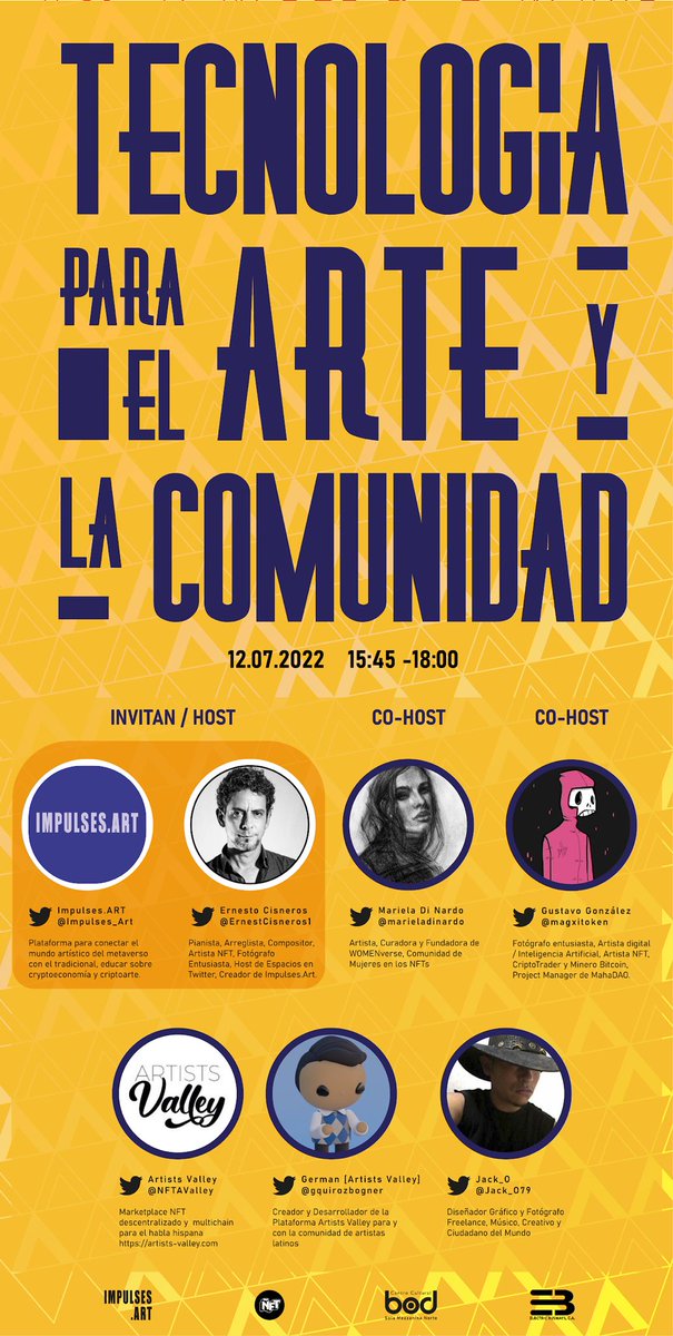 Super honrado hoy de compartir como ponente en este evento x.com/i/spaces/1DXxy…, agradecido con toda la comunidad y poder brindarles un aporte más puntual #Cryptocommunity #NFTCommunity #LATdigitalart #art #music