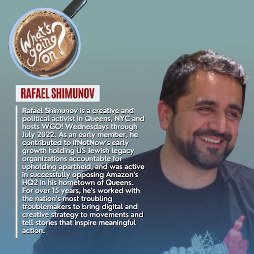 Don't miss @rafaelshimunov hosting WGO! Wednesdays through July for @lsarsour 

@shoB co-hosts tmrw @ 7AM to interview Wynnie-Fred Hinds of NJ @cleanh2oaction, one of the leaders of last week's #NoSecretHub victory against #Amazon moving in and polluting Newark and Elizabeth NJ