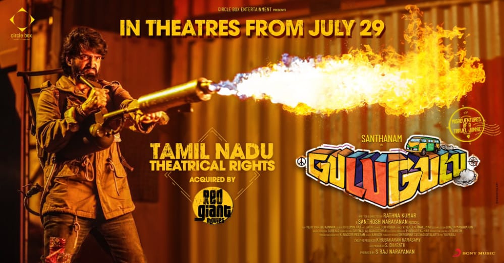 Dharumapuri_Sfc's tweet photo. Delighted to announce that we have acquired the Tamil Nadu Theatrical Distribution rights of #GuluGulu.

The Ultimate laughter and chaos is coming. In cinemas from July 29th.🤩 @iamsanthanam 💥

@MrRathna @circleboxE @Music_Santhosh @KVijayKartik  https://t.co/zlel5BtAVk