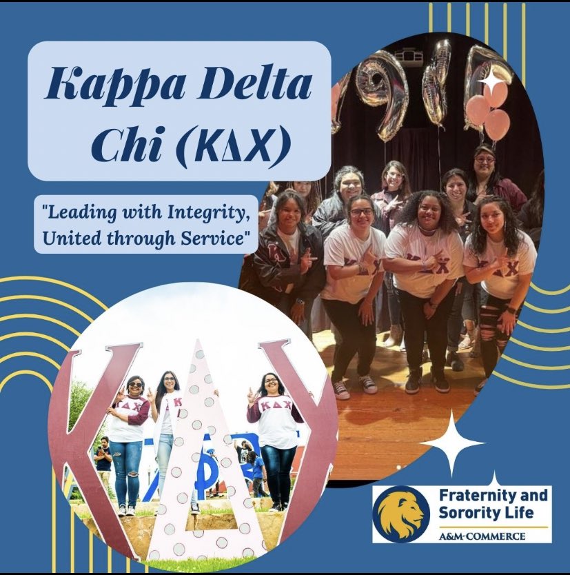 fslattamuc's tweet photo. Kappa Delta Chi was founded in 1987. Their four values are unity, honesty, integrity, and leadership. @TAMUCSE @tamuc @TAMUCKDChi @TAMUC_MGC https://t.co/lv8lsJcn6E