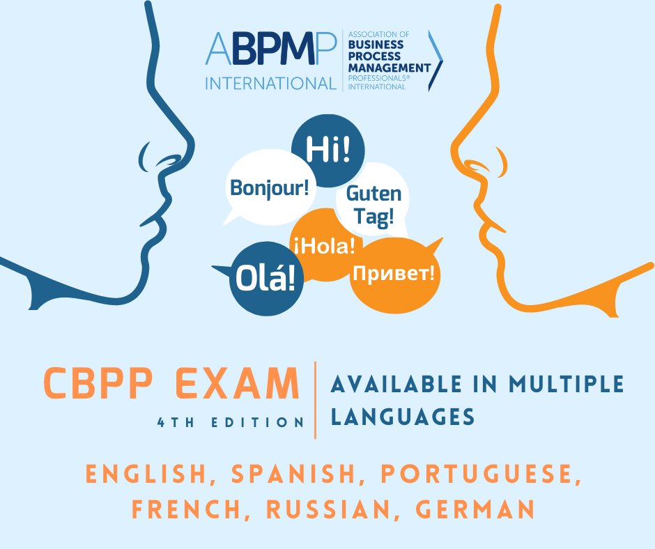 ABPMP's tweet photo. ABPMP is proud to release the Spanish, French, German, Russian, and Portuguese versions of the CBPP 4.0 Exam. These exams are available for registration now! Click here to learn more: https://t.co/S39ZrZ10Xy

#BPM #ABPMP #CBPP #certification #bpmcertification https://t.co/ORt6ApUCjB
