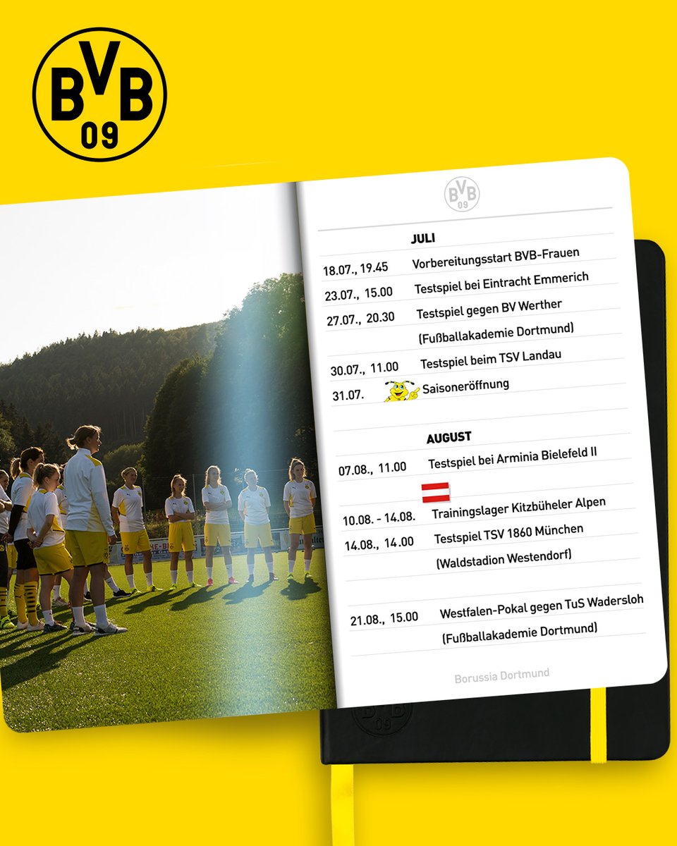BVB's tweet photo. 💪 Für unsere #BVBFrauen geht es am Montag auch endlich wieder los.🤩

ℹ️https://t.co/00cw4rk3Av https://t.co/iwbff2HllB