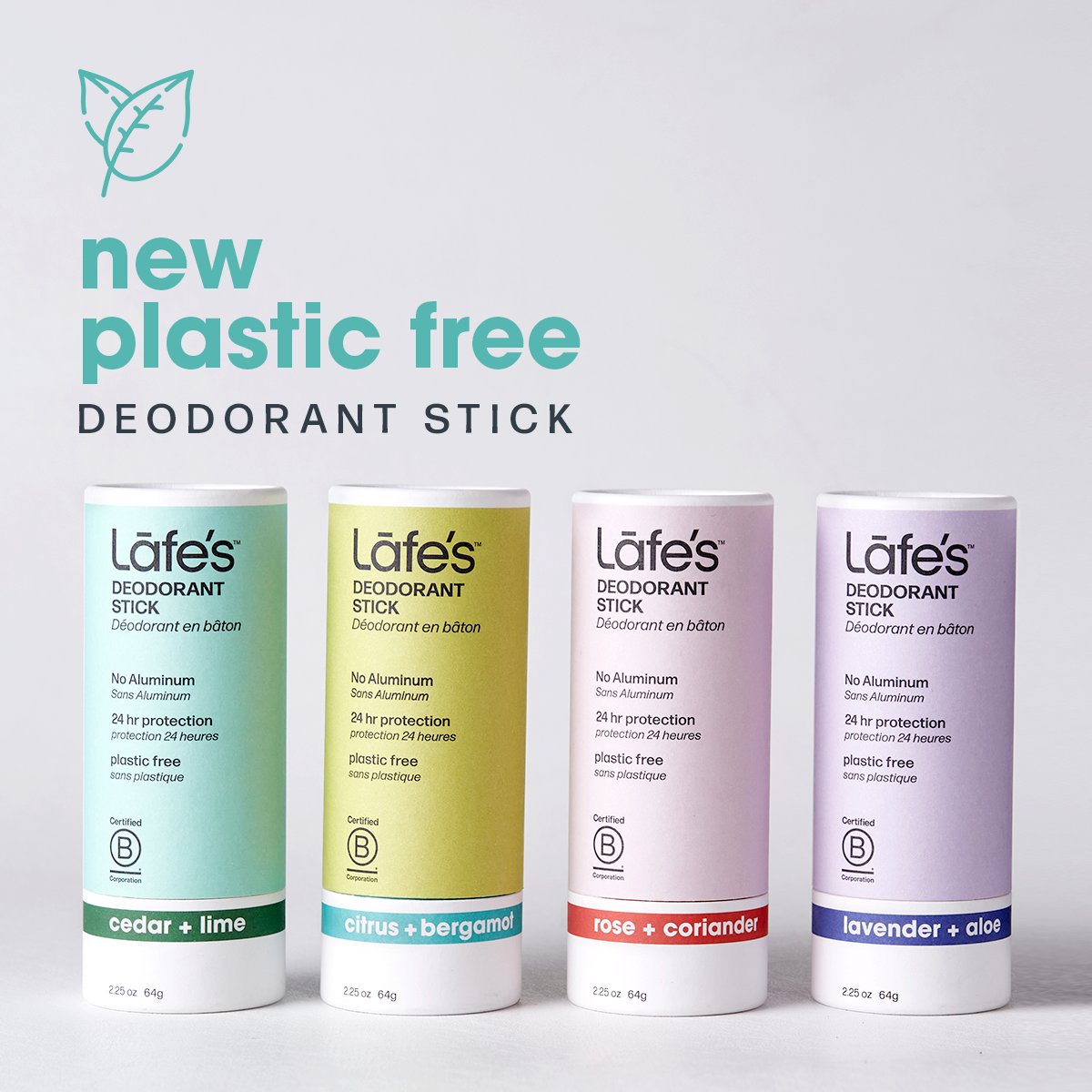 LafesNatural's tweet photo. Stay fresh all day with a deodorant made from natural ingredients. Good for you and the planet.  
↠ Available on https://t.co/6dokTvyRHc 
#ecopackaging #sustainablepackaging #plasticfree #plasticfreeliving #bcorp https://t.co/wkV3RSL75C