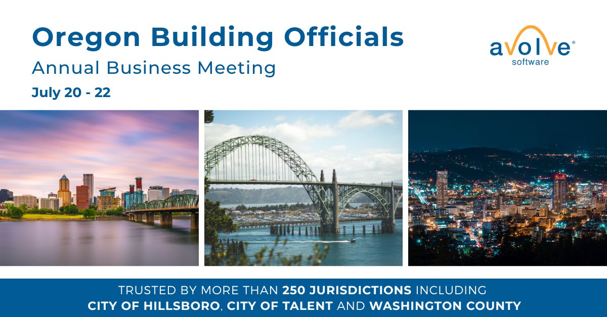 avolvesoftware's tweet photo. Join our team live at the Oregon Building Officials Annual Business Meeting. Stop by to learn how jurisdictions can benefit from a faster, more efficient permitting process with our market-leading plan review solutions. Learn more: https://t.co/Vw5oxotHvm 

 #OBOA https://t.co/ojJ3R8Bu6m
