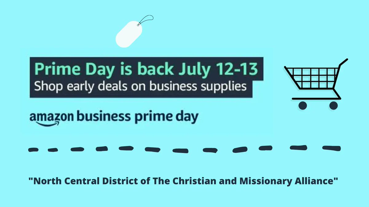 ncdcma's tweet photo. If you shop during Amazon's Prime Day, you can designate the "North Central District of The Christian and Missionary Alliance" and support kingdom advancement efforts in Minnesota and Eastern Dakotas when you shop from https://t.co/3105dnhmal. https://t.co/becLaURARc