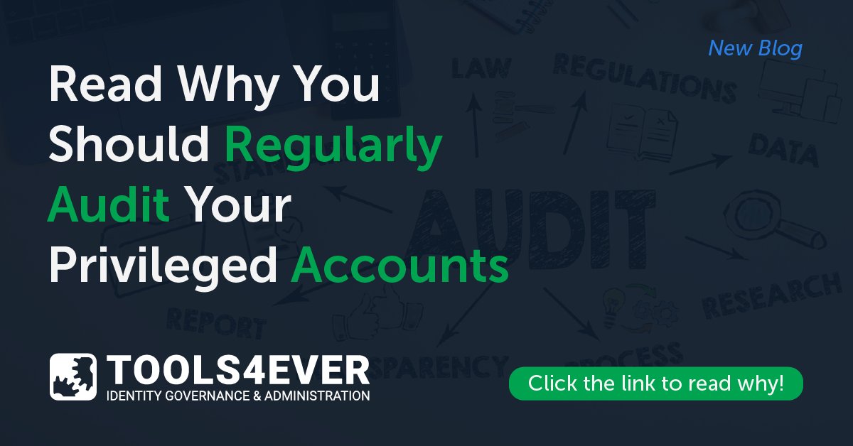 Tools4ever's tweet image. Do you know how many privileged accounts you have in your cloud tools? Unfortunately, not regularly auditing these accounts can leave you at risk of a breach. Learn why it’s important to conduct audits regularly. #AccountProvisioning #PrivilegedAccounts

bit.ly/3AzYFZS