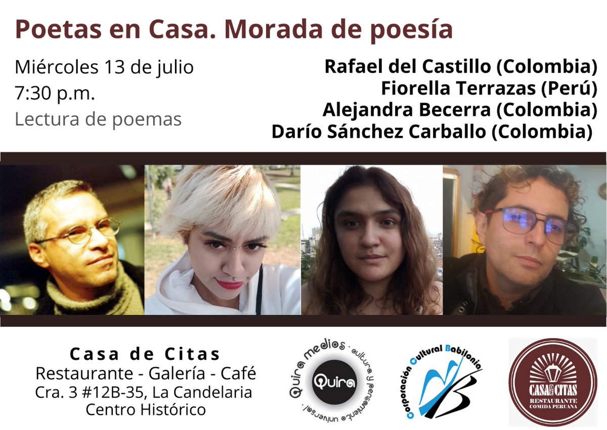 fioLoba's tweet photo. Este #13Jul también hay dos eventos! 🥰💙🍻🇨🇴 les espero! Para camgirlear 🤩⭐
#Poetry #Poesia #Poemas #Poemartes
#Rt please para seguir difundiendo la poetry de Perú en el mundo entero! #MILLENIAL #13Jul #Camgirl #Bogota https://t.co/ISXAne0Nfv