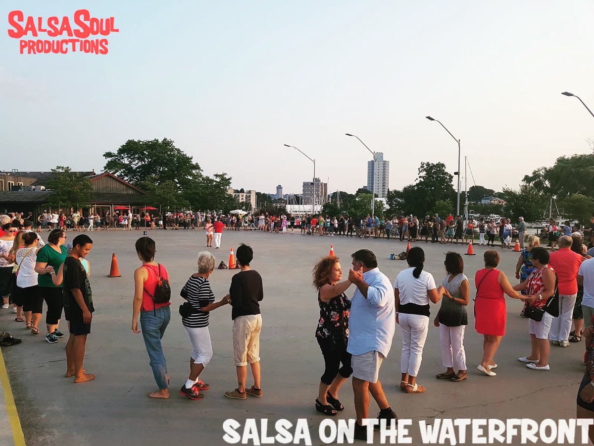 TODAY! It’s #SalsoOnTheWaterfront Part 2 of 9! Yup, we’re weekly this summer, #HamOnt :) Tonight be part of the biggest RUEDA DE CASINO lesson in Canada! Master teacher <a href="/vladimiraranda/">Vladimir Aranda</a> will bring the Cuban flair &amp; DJ @jorgeelmiro will bring his signature style to Pier 8 🎵 💃🏿 🕺🏻