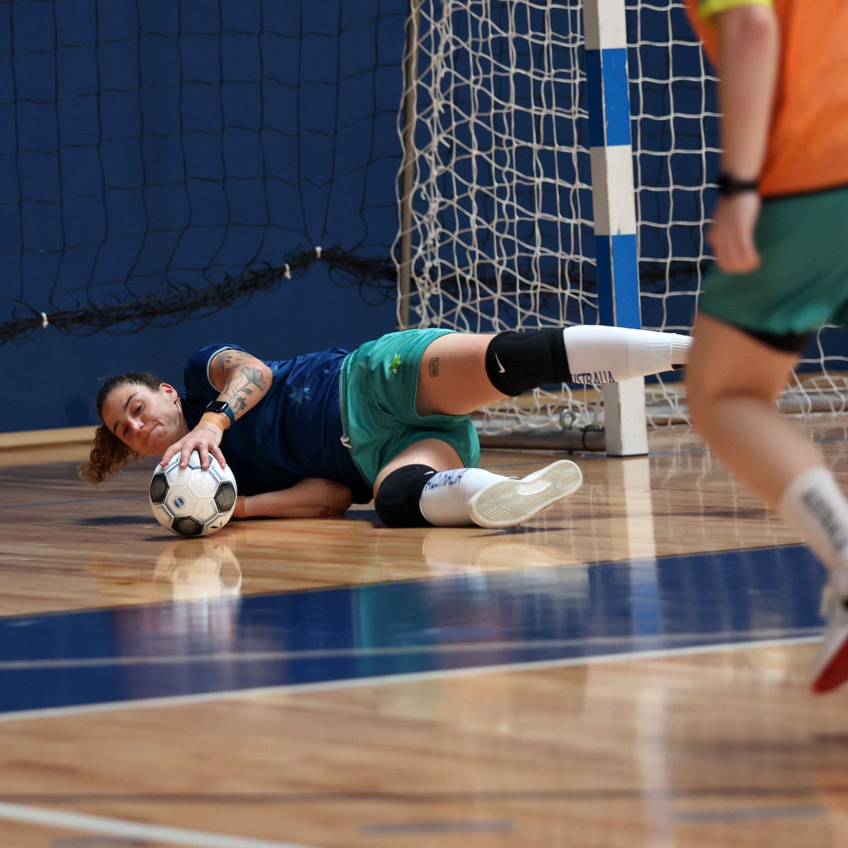 MaccabiTeamAus's tweet photo. Great to have @gomvfc keeper @Maizels11 here part of our delegation leading our Open Women's Futsal team. 

Not long now till the games begin! 
📷 @aptitudephotography
#OneTeamOneDream #Maccabiproud https://t.co/XNDdPdlb0D