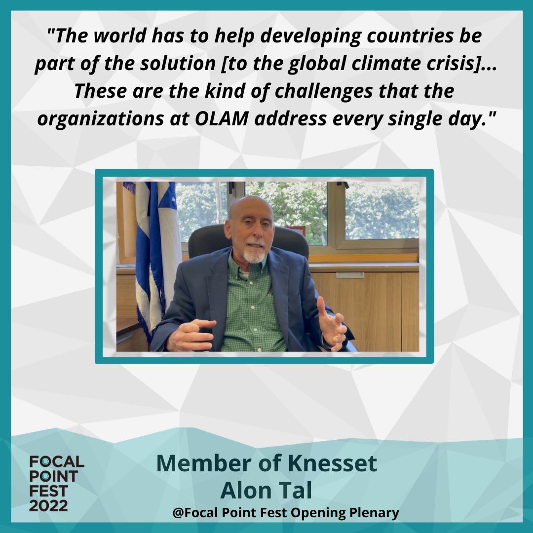 OLAMtogether's tweet photo. Virtual #FocalPointFest sessions are on! #Israeli @AlonTal_MK , one of the inspirational speakers at our opening plenary, noted his deep connections to our network, including @AravaInstitute, @NALA_Foundation, and OLAM staff! Can’t wait to hear from others in OLAM's network! https://t.co/afxD2aQatV