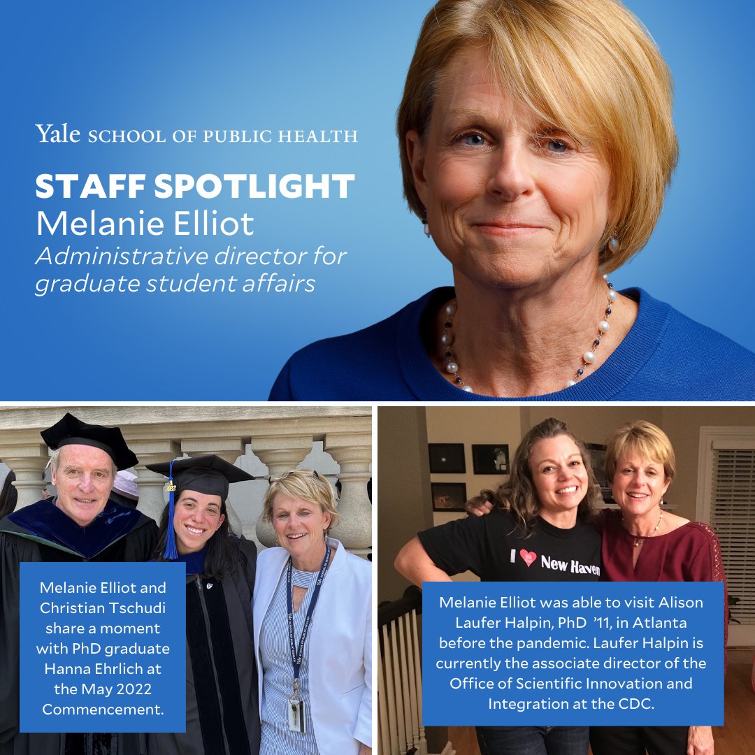 Melanie Elliot supports MS and PhD students 'from the time we are merely YSPH applicants, over each and every hurdle throughout our coursework and research, and all the way to graduation.' Read more about Elliot's huge impact on YSPH: m.yale.edu/3sr7