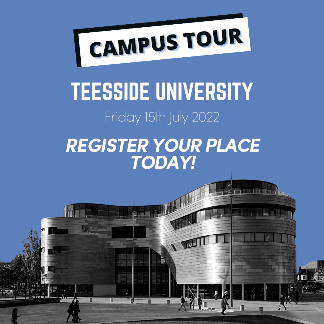 Check out Teesside University this week!

On the day, you will be able to explore the facilities and its surroundings, view the accommodation, and ask questions to student ambassadors regarding student and campus life at this uni | bit.ly/3IhxNiS

#FindOpenDays #Teesside