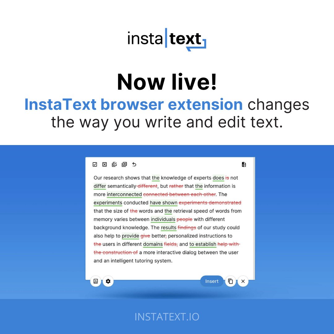 InstaText tweet media