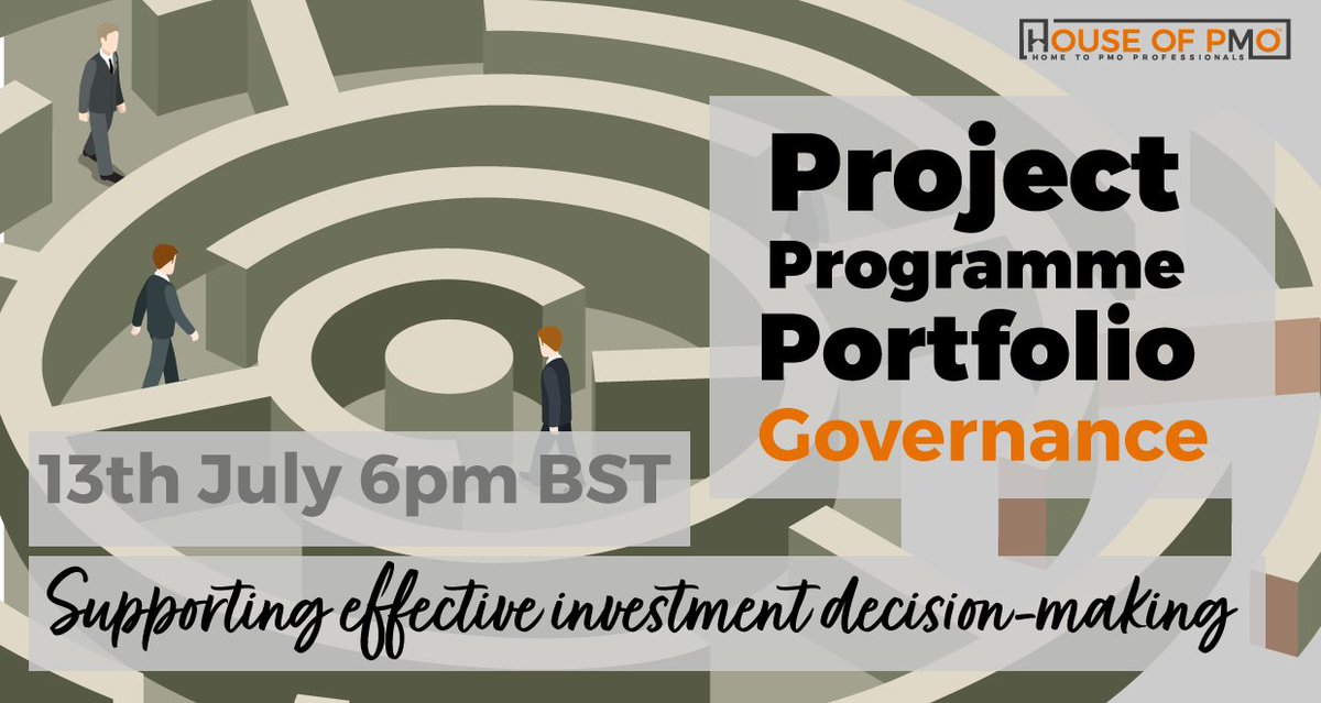 What do you know about #Governance?

Join the @HouseofPMO webinar on 13th July, 6:00PM. Ross Garland, co-author of the new book Project, Programme and Portfolio Governance (P3G), will cover what #P3G is, how to use it, and why it’s so important to #PMO’s

houseofpmo.com/event/project-…