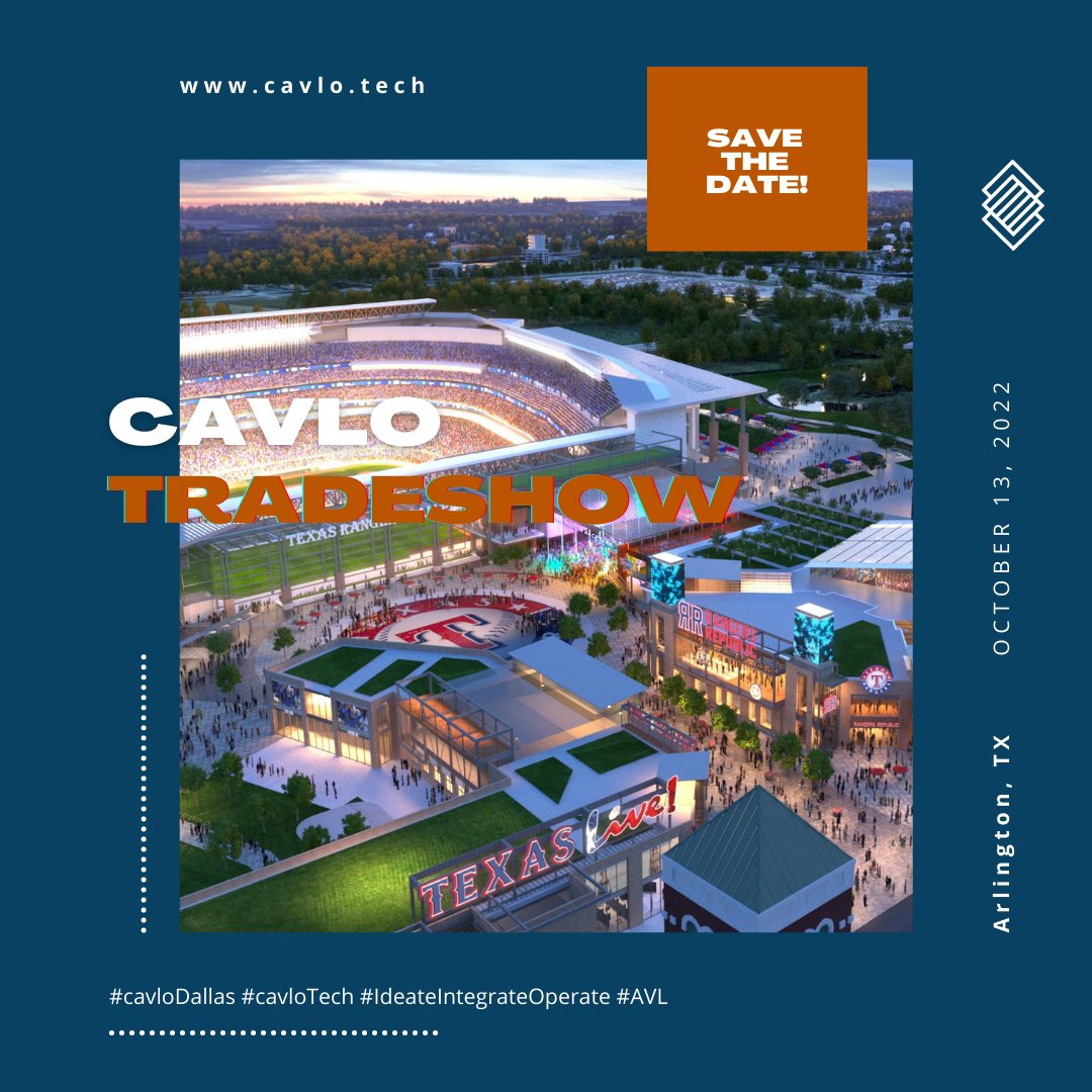 cavlo_tech's tweet photo. Cavlo’s holding it’s 4th show in Dallas on Oct 12-13. Save the date! https://t.co/fmOaXoqRrZ

#cavlo2022 #cavloDallas #cavloTech #digitalsignage #AVtechnology #AVTweeps #ProAV #IdeateIntegrateOperate #AVL #ProAudio https://t.co/qgzdfn7G5K