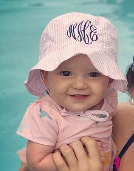 Kaileysmonogram's tweet image. Monogram Baby Girl Bucket Hat  Shower Gift Infant etsy.me/31uQrPq #customizedhat #monograms #babyhat #sunhatbaby #embroideredhats @etsymktgtool