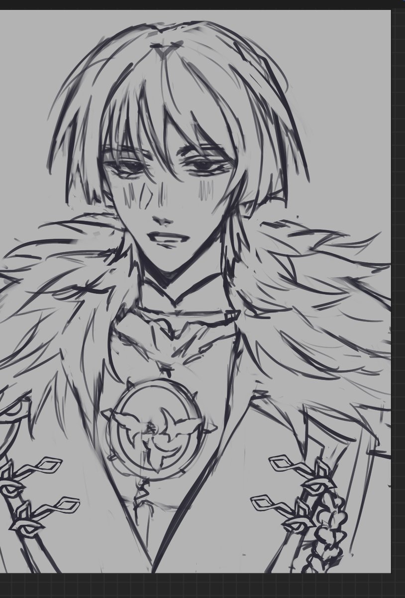 Winter coat Scaramouche wip #art #fatui #snezhnaya #harbinger #scaramouche #genshin #art #wip