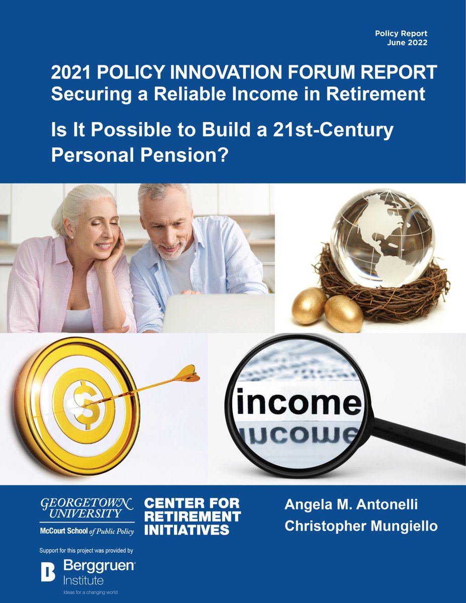 cri_states's tweet photo. ICYMI - Read the report from our 2021 Policy Innovation Forum - Securing a Reliable Income in Retirement.
https://t.co/PJyud5tQQZ
#lifetimeincome #pensions #global #innovation #dcplans https://t.co/fNGXGD7VW2