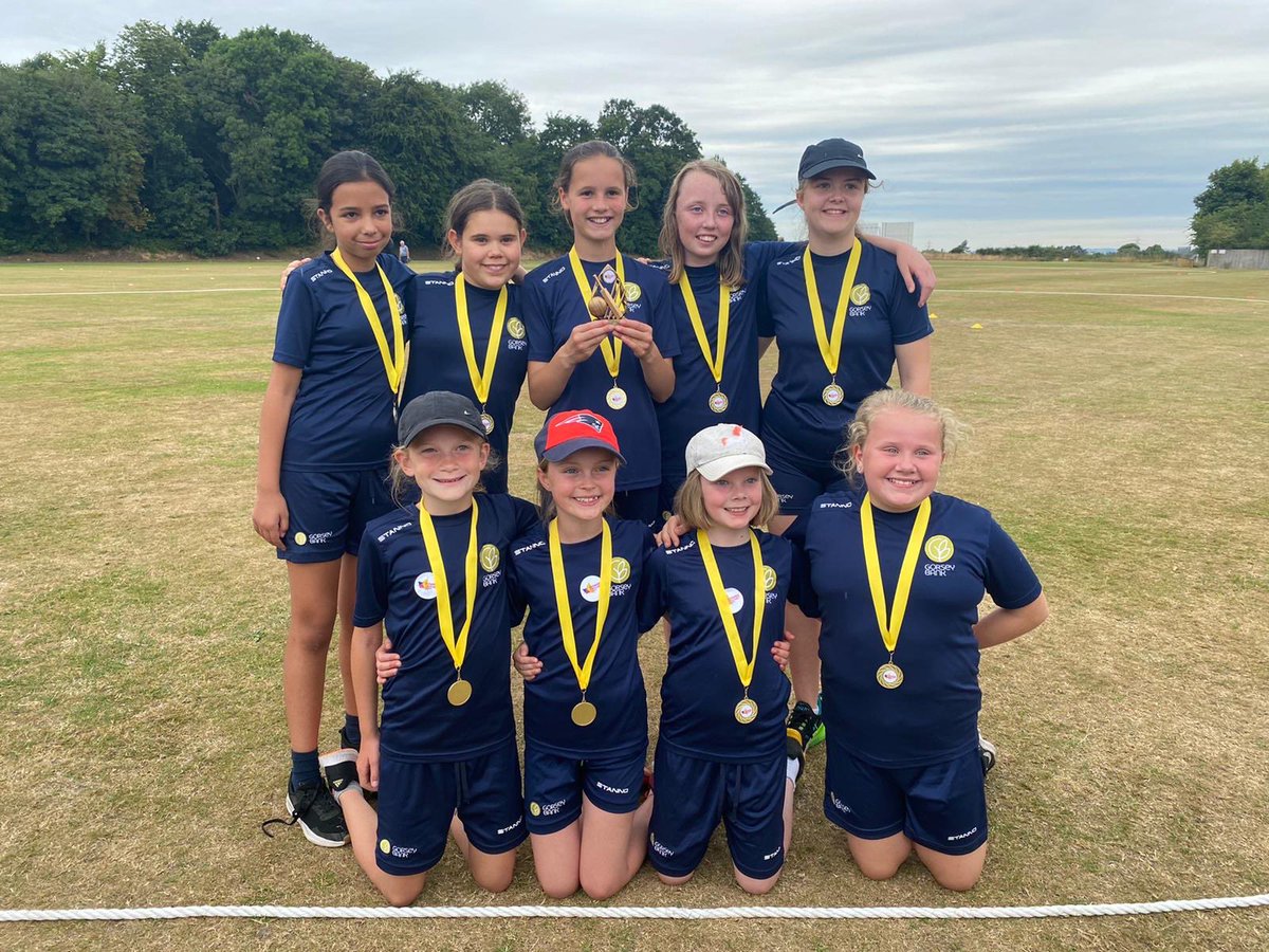 GorseyBank's tweet photo. 🏆🏏⭐️ Girls Cheshire Cricket Champions! ⭐️🏏🥇 These girls have blown us away with their impressive skill, dedication to the sport and amazing teamwork. Thank you to @ccbwandg and @cheshireCB for an amazing tournament, and to our fabulous coach Heidi from @LindowCC #gorseype https://t.co/eaKI0CiA1e