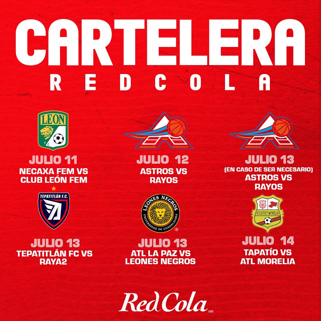 AgaSports's tweet photo. Vive la pasión de tu deporte favorito con @RedColaMx. 🥤🗓 https://t.co/HjmReLBxpn
