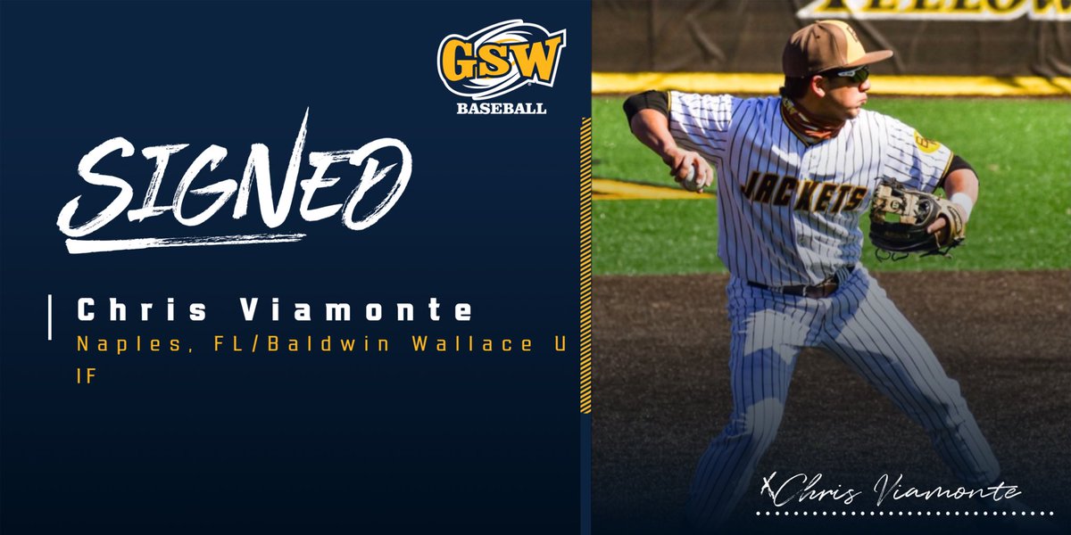 GSW_Baseball's tweet photo. Let’s welcome transfer infielder Chris Viamonte to Americus! Viamonte is headed to GSW after spending his last 3 years at Baldwin Wallace University where he was an ABCA Gold Glove award winner! #Storm22 https://t.co/jXgMpHQo19