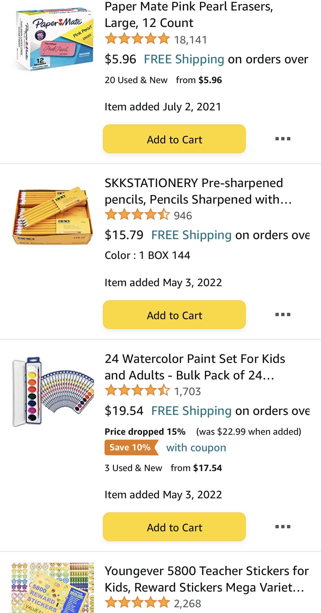 24 Watercolor Paint Set For Kids and Adults - Bulk Pack of 24