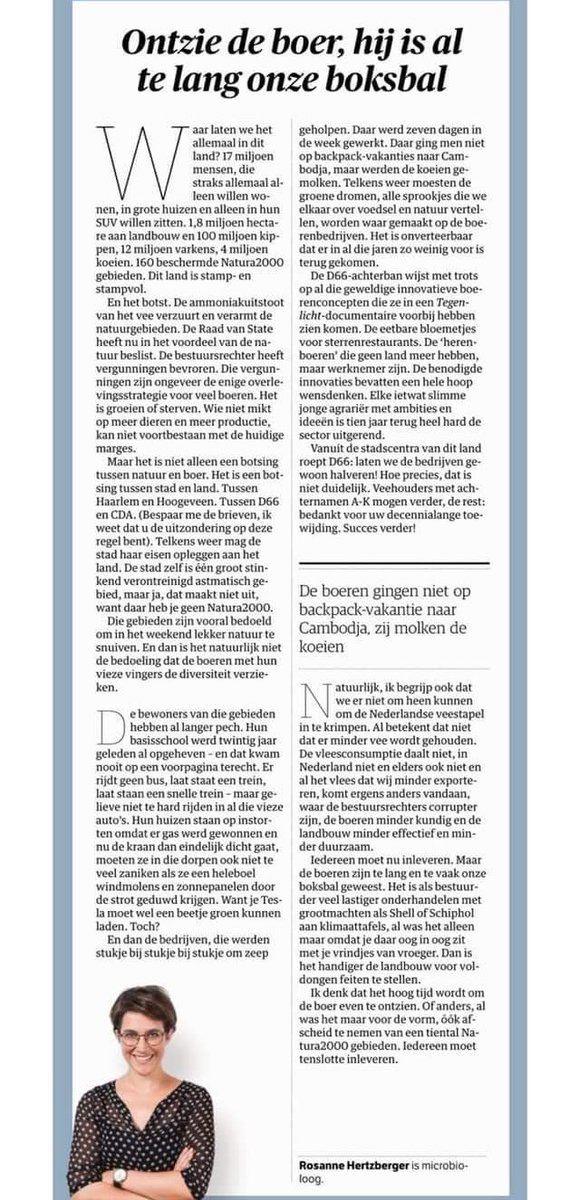 Hertzberger heeft het hart op de tong. Ik denk dat ze het gevoel dat bij velen heerst haarscherp onder woorden brengt.