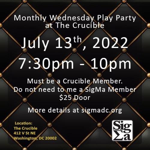 SigMaDMV's tweet photo. For more details on the Monthly Play Party, check out https://t.co/OohdtutQDC https://t.co/5qjuNoJI01