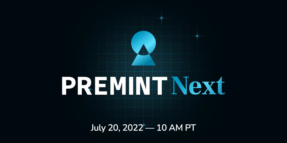 Next Wednesday, I'll be sharing whats coming to the @PREMINT_NFT creator platform. I hope you'll join us!