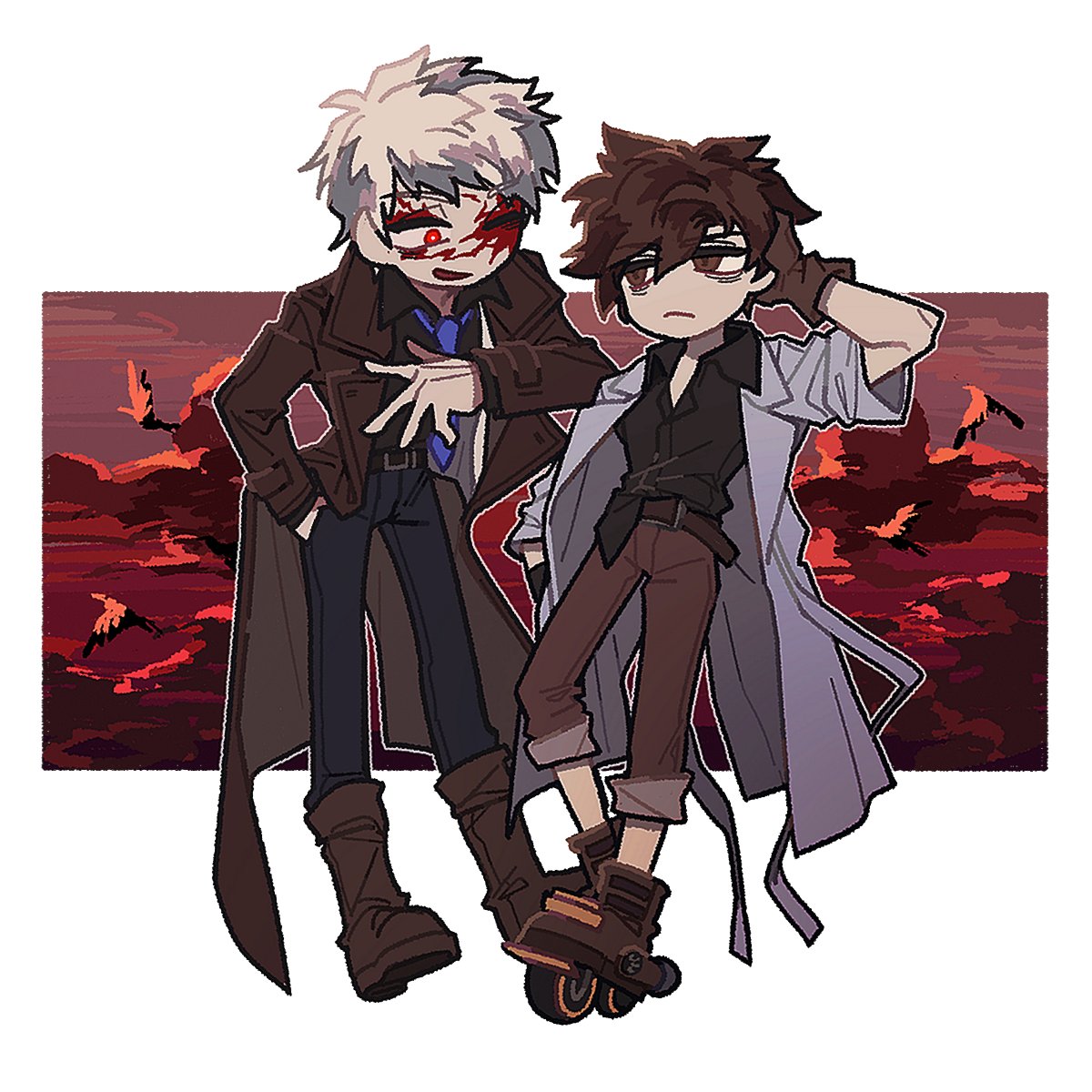 근황 겸 잠시 타장르 지나감 ^-^...
주위에 사이퍼즈 하는 지인들이 많아서 관심 있는 캐릭터들을 서치해보는데 이 커플링 조합에 흥미가 가서... 멋대로 그려봤습니다 (얘네 조합은 잭멜? 잭멜빈? 이라고 쓰나요??