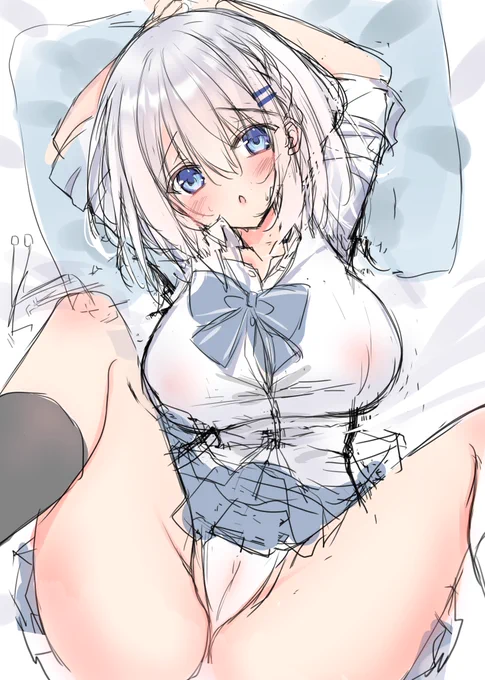 白髪幼馴染ちゃんwip 