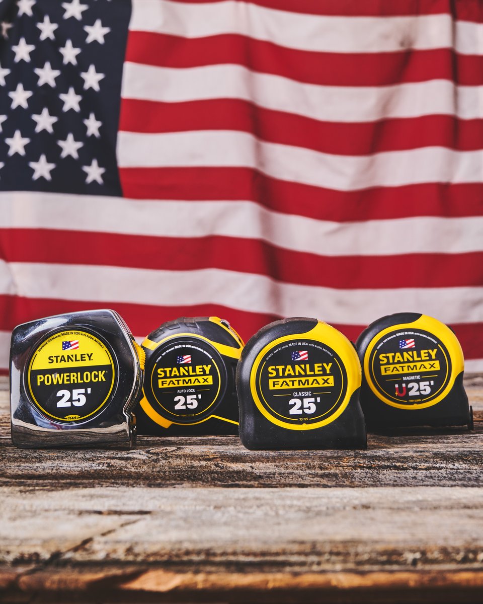 stanleytools's tweet photo. It’s #TapeWeek2022! Our STANLEY® FATMAX® and PowerLock® tapes are an essential tool in every Pro’s toolbox, and they’re made right here in New Britain, Connecticut with global materials. Stay tuned as we honor our American heritage with plenty of tape content, giveaways, & more. https://t.co/dMIHlAUwWm